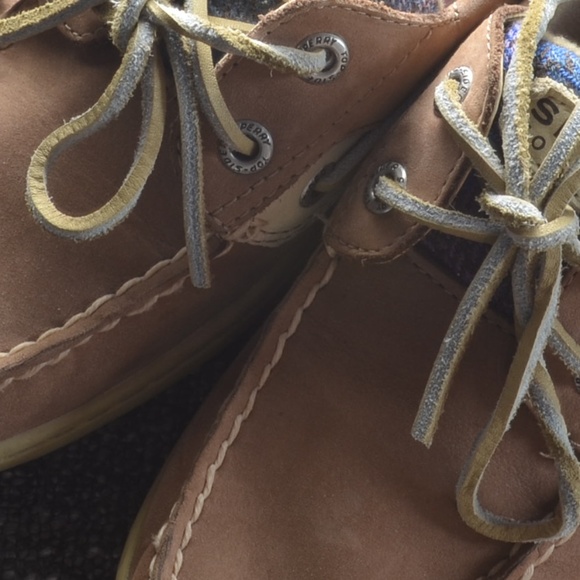 Purple and Blue Plaid Sperry Topsider Shoes - Picture 6 of 6